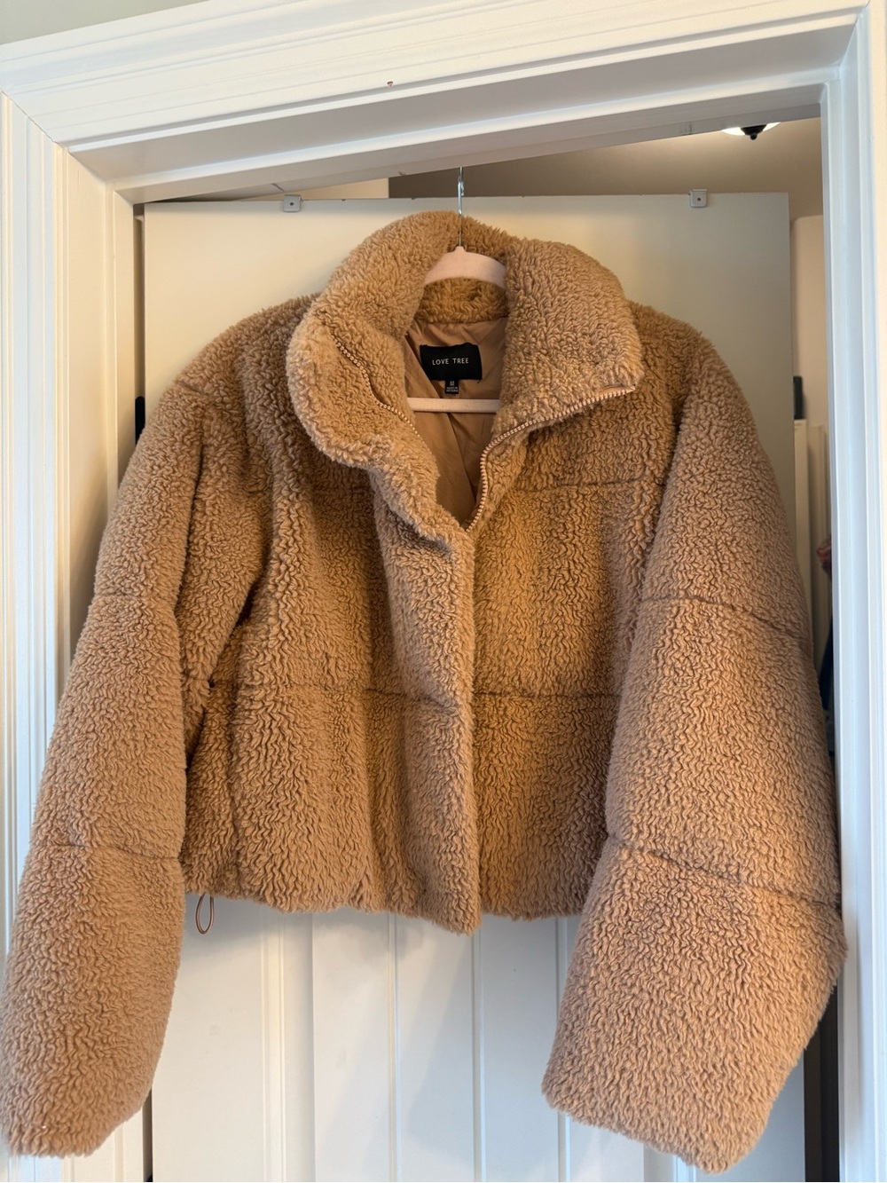 Love Tree Tan Sherpa Teddy Jacket